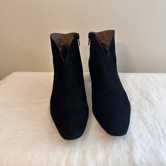 French Sole FS/NY Eva Boots Women’s Size 6 Hand Made in Italian Suede Black Zip - Picture 3 of 16